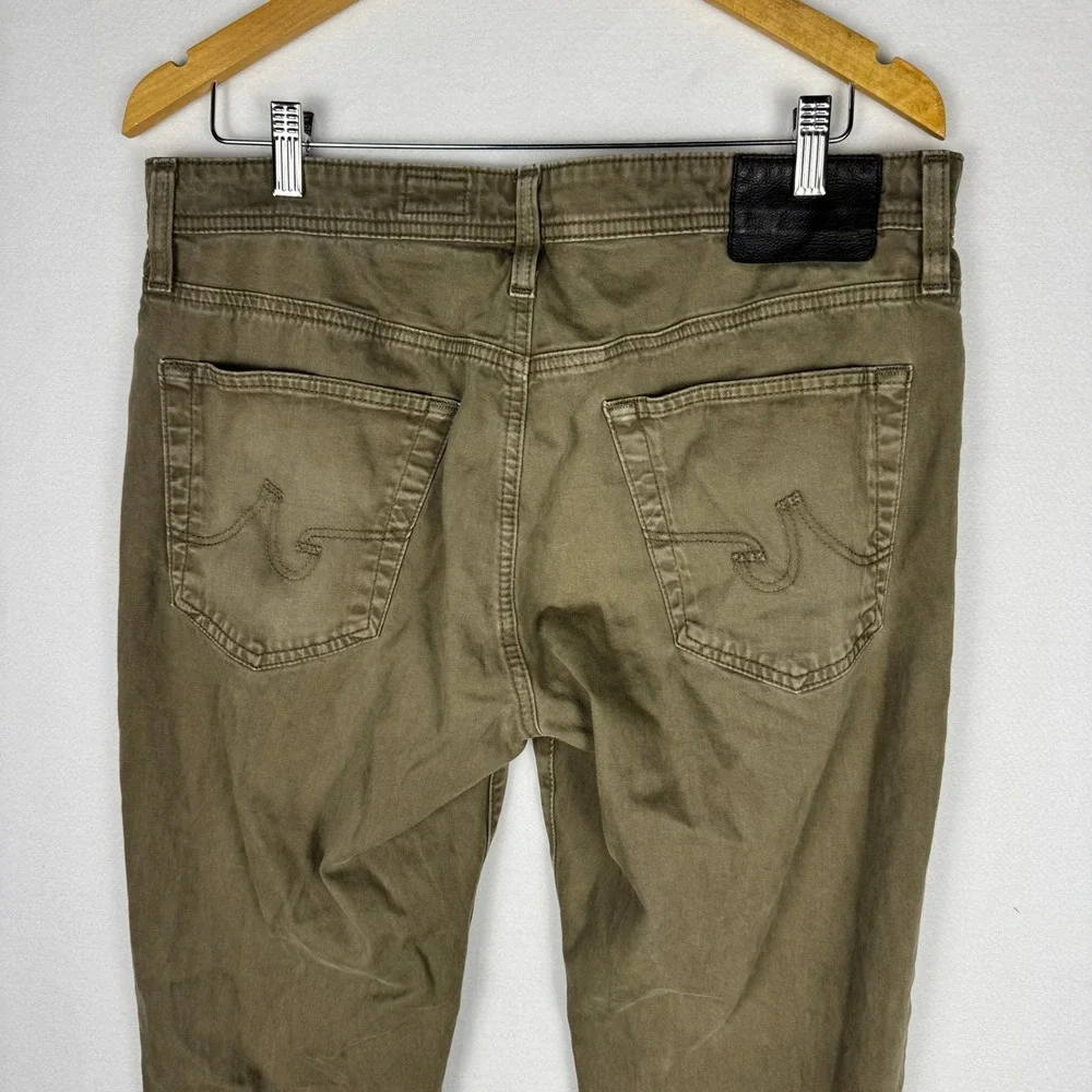 AG‎ Adriano Goldschmied The Graduate Tailored Leg Pants Mens 33x32 Army Green